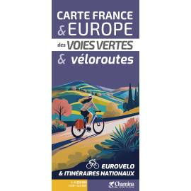 CARTE FRANCE ET EUROPE DES VOIES VERTES ET VELOROUTES