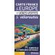 CARTE FRANCE ET EUROPE DES VOIES VERTES ET VELOROUTES