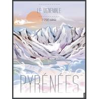 AFFICHE ILLUSTREE LE VIGNEMALE 30 X 40 CM