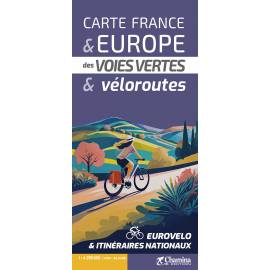CARTE FRANCE ET EUROPE DES VOIES VERTES ET VELOROUTES