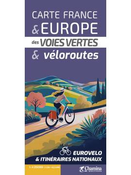 CARTE FRANCE ET EUROPE DES VOIES VERTES ET VELOROUTES